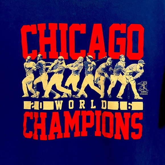 Men’s XL Chicago Cubs World Champion World Series tee 2016. Some fading & wear. - Picture 1 of 6